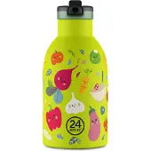 24Bottles Drinkfles 'Clima' neongroen / magenta / rood / wit