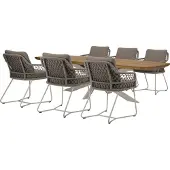 AVH-Collectie Taranto Lido dining tuinset 240x110xH75 cm 7 delig sand