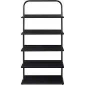 En.casa Schoenenrek Poytya met 5 planken zwart 119x60x32 cm []