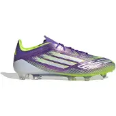 Adidas Voetbalschoen 'F50 Elite' lichtgrijs / neongroen / donkerlila
