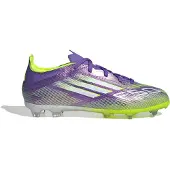 Adidas F50 Elite Gras Voetbalschoenen (FG) Kids Paars Wit Neongeel