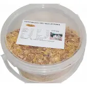Hadivo Kippenmuesli met meelwormen 1,25 kg - complete snack met eiwitrijke meelwormen 2,5 liter emmer