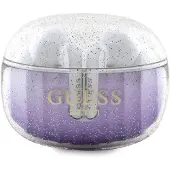 GUESS Bluetooth-oordopjes Glitter Gradient TWS met oplaadstation - paars