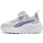 Puma Trinity Lite sneakers paars/wit Jongens/Meisjes Mesh Meerkleurig - maat 22