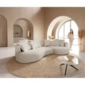 DELIFE Sofa Edina 330x170 cm Bouclé crème-wit