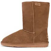 Minnetonka Snowboots 'Olympia' camel / donkerbruin