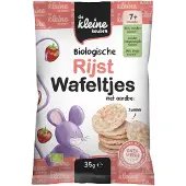 De Kleine Keuken Bio Rijstwafeltjes Aardbei 7+m 35 gr