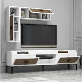 Skye Decor Woody Fashion TV-meubel | 100% Gemelamineerd | 180x52x35 cm | Notenwit