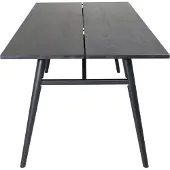 Ebuy24 Sleek eetkamertafel 95x195 cm zwart.