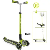 Globber MASTER LIGHTS – Driewieler voor kinderen, 125/80 mm, ABEC 5, verstelbare hoogte, LED-verlichte wielen, groen