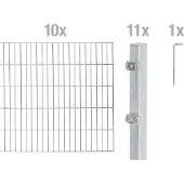 Alberts Dubbelstaafmat hekwerk Basisset Hoogte: 80 - 160 cm, totale lengte: 4 - 30 m, voor plaatsing in beton (set)