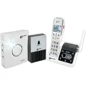 Geemarc Telecom Geemarc AmpliDECT 595 ULE deurbel: draadloos, versterkt (50 dB), gehoorapparaattelefoon met intercomfunctie (deurbel en ringer inbegrepen) - Duitse versie