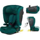 Kinderkraft FIX2GO i-Size – Kindersitz voor in de auto, 76–150 cm – ISOFIX – SAFERIDE sensor – H-GUARD+ – EASY GROW – opvouwbaar – AIR FLOW – R129 – Groen