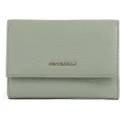 Coccinelle Leren portemonnee Metallic Soft Wallet Grainy Leather Greenery mintgroen