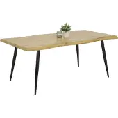 Hela Tafel met hout GABI I Schaaldelen-look (Face Up)
