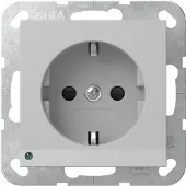Gira wandcontactdoos RA met LED-orientatielicht Systeem 55 grijs mat (4170015)