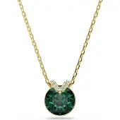 Swarovski Ketting goud / groen