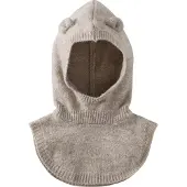 Vertbaudet Bivakmuts met slabbetje voor babymeisjes gemêleerd beige