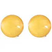 Charme Bijoux Clip oorbellen geel 2 cm