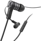 Hama In-ear headset met platte kabel, zwart