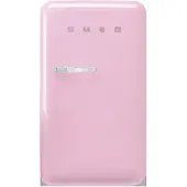Smeg Koelkast Retro Vrijstaande ijskast Koelkast, Jaren 50, Enkeldeurs, Vrijstaand , Positie scharnier: Rechts, Roze