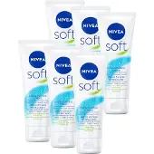 Nivea Soft Bodycrème - Crème voor Lichaam en Gezicht - Hydraterende Gezichtscrème - Voordeelverpakking - 6 x 75 ml