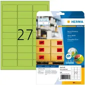Herma Neonetiketten, A4, 63,5 x 29,6 mm, groen, permanent hechtend - 2 stuks