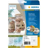 Herma 10752 gerecycleerde universele etiketten A4 48,3 x 33,8 mm natuurlijk bruin (640 etiketten)