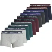 Jack & Jones Boxershorts 'JACSolid' navy / donkergrijs / spar / wijnrood