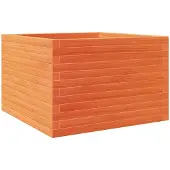 vidaXL Plantenbak 70x70x46 cm massief grenenhout wasbruin
