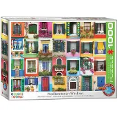 Eurographics Mediteranean Windows Puzzel (1000 stukjes)