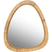 J-Line spiegel paille rotan/glas natuur small 54x2.5x46.5cm