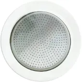 Bialetti - Aluminium Filterplaatje + 1 Siliconen Ring voor aluminium 2 kops percolators