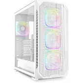 Sharkoon PC ATX Case Wit met Gehard Glas en RGB Frontnet AK5M