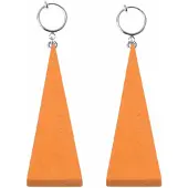 Charme Bijoux Klem oorbellen Saheli- Oranje -hout-geen gaatje-