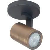 Highlight Opbouwspot Halo Spot Zwart Met Koper Brons Enkel