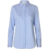 Selected Blouse 'ROMIE' lichtblauw / wit