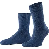 Falke Homepads Noppen op de zool wol katoen huissokken heren blauw - maat 43-46