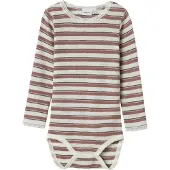 Name It Mini Rompertje/body 'NMFWang' bruin / oudroze / wit