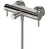 Hotbath Badthermostaat cobber opbouw 2-knop 26 cm geborsteld nikkel