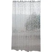 MSV Douchegordijn - Transparant - Pvc - 180 X 200 Cm