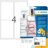Herma 8019 transparante etiketten A4 glashelder 99,1 x 139 mm (100 etiketten)