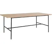 Notio Living Acer|Eettafel 200 cm 8 plaatsen in Zwart Eiken