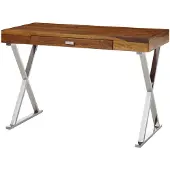 Wohnling Bureau sheeshamhout 120 cm breed