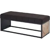 Wohnling Bank stof zwart 105 cm lang - WL6.487
