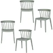 Woood Bliss Tuinstoelen - Kunststof - Jadegroen - Set van 4