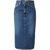 Levi's Rok 'High Rise Back Slit Skirt' blauw denim