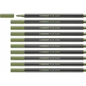 Stabilo Viltstift stabilo 68/843 metallic lichtgroen | 10 stuks