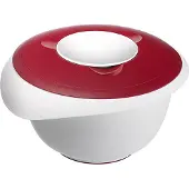 Westmark Mengkom met tweedelige deksel, 2,5 l, met schenktuit, kunststof, wit/rood, 3153227R