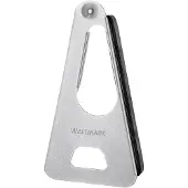 Westmark Multi-opener met rubberen band, pot-, blik- en flesopener, lengte: 17 cm, staal/rubber, Twist, zilver, 10502270
